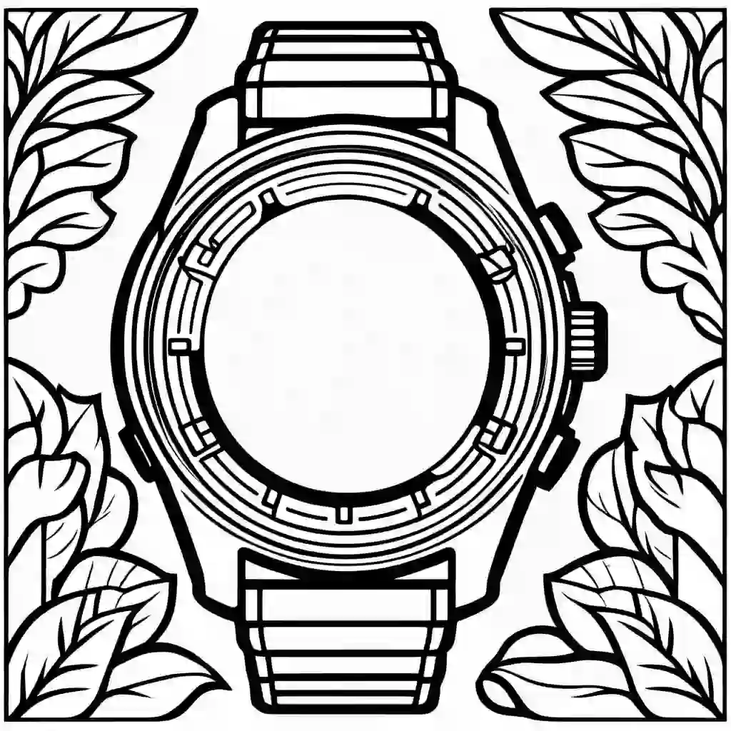 Smartwatch coloring pages